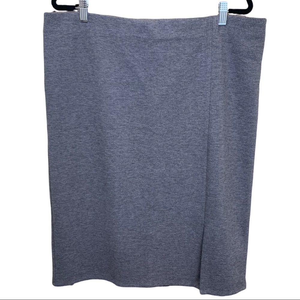 Loft Gray Stretch Pencil Skirt XL